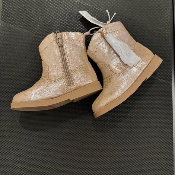 Old Navy Shiny Side Zip Western Boots in “Shiny Neutral” - Picture 6 of 10